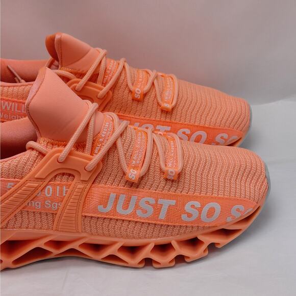 Just So So Womens Sz 11 Orange Running Shoes Unisex Lightweight Athletic Sneaker - Picture 3 of 9